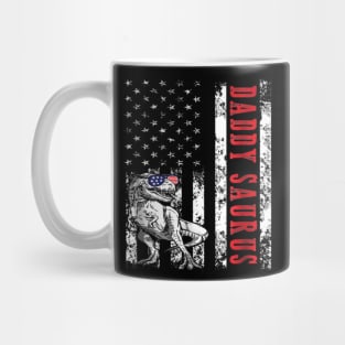 Daddy Saurus Flag Fathers Day Mug